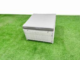 Fimous 10 Seat Patio PE Rattan Garden Furniture with Big Stool Light Grey - thumbnail 6