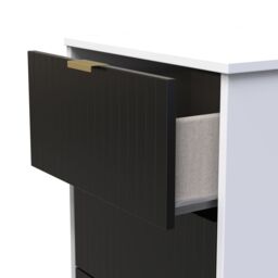 Ready Assembled 2 U Denver 3 Drawer Bedside Cabinet (Ready Assembled) in Black - thumbnail 5