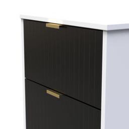 Ready Assembled 2 U Denver 3 Drawer Bedside Cabinet (Ready Assembled) in Black - thumbnail 4