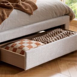 Birlea Arabella Grey Velvet Fabric & Wooden Drawer Storage Bed Frame King in Pale Grey - thumbnail 8