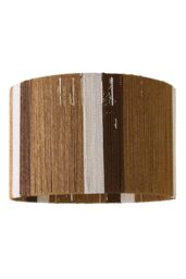 ValueLights Erica Natural Rattan Stripe Drum Ceiling Pendant Lamp Shade with LED Bulb - thumbnail 6