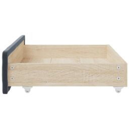 Berkfield Home Bed Storage Drawers 2 pcs Dark Grey Engineered Wood & Velvet - thumbnail 5