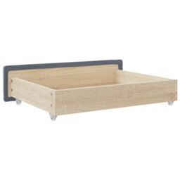 Berkfield Home Bed Storage Drawers 2 pcs Dark Grey Engineered Wood & Velvet - thumbnail 6