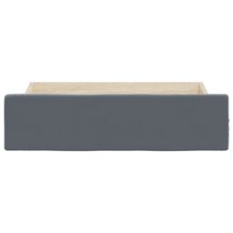 Berkfield Home Bed Storage Drawers 2 pcs Dark Grey Engineered Wood & Velvet - thumbnail 4