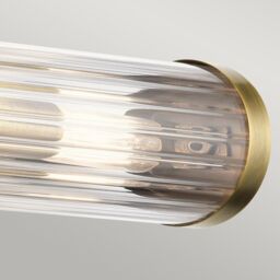 Netlighting Kichler Azores Bathroom Wall Lamp Natural Brass IP44 in Yellow - thumbnail 3