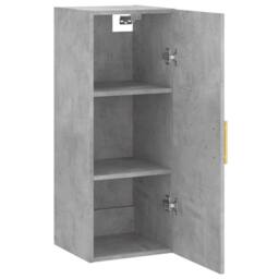 Berkfield Home Wall Mounted Cabinet Concrete Grey 34.5x34x90 cm - thumbnail 6