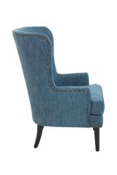 Orsina Green Wingback Lounge Arm Chair, High Back Fabric Living Room Chair, Mid Century Arm Chair with Fabric - thumbnail 4
