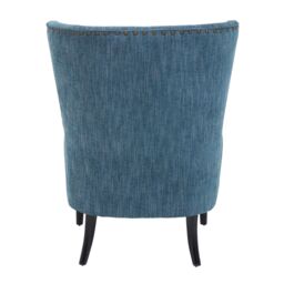 Orsina Green Wingback Lounge Arm Chair, High Back Fabric Living Room Chair, Mid Century Arm Chair with Fabric - thumbnail 5
