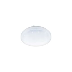 Loops Wall Flush Ceiling Light White Shade White Plastic With Crystal Effect LED 11.5W