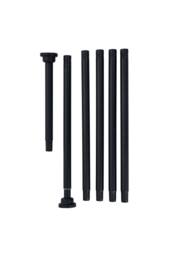 Living and Home Stainless Steel Telescopic Curtain Rod in Black - Size: 90 cm - thumbnail 2