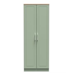Ready Assembled 2 U Norfolk 2 Door Wardrobe (Ready Assembled) in Pale Green - thumbnail 1