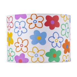 Happy Homewares Bright & Colourful Fabric Lampshade with Retro Inspired Floral Decor - Size: 10 inches - thumbnail 4
