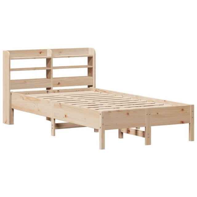Berkfield Home Decorative Bed Frame without Mattress 75x190 cm Small Single Soli in Light Brown - image 1