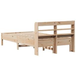 Berkfield Home Decorative Bed Frame without Mattress 75x190 cm Small Single Soli in Light Brown - thumbnail 6