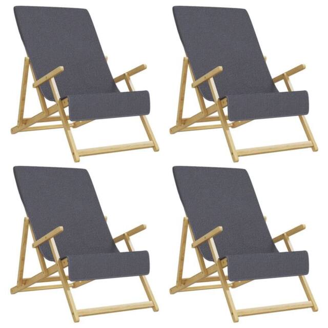 Berkfield Home Beach Towels 4 pcs Anthracite 60x135 cm Fabric 400 GSM in Dark Grey - image 1