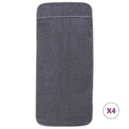Berkfield Home Beach Towels 4 pcs Anthracite 60x135 cm Fabric 400 GSM in Dark Grey - thumbnail 3