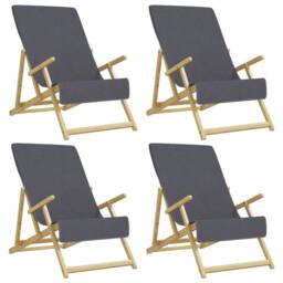 Berkfield Home Beach Towels 4 pcs Anthracite 60x135 cm Fabric 400 GSM in Dark Grey - thumbnail 1