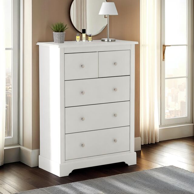 Seconique Stratford 3+2 Drawer Chest in White - image 1
