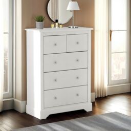 Seconique Stratford 3+2 Drawer Chest in White