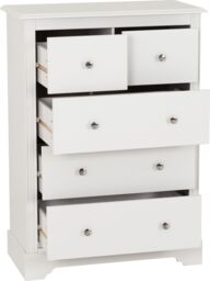Seconique Stratford 3+2 Drawer Chest in White - thumbnail 3