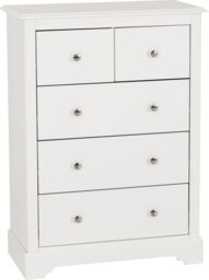 Seconique Stratford 3+2 Drawer Chest in White - thumbnail 2
