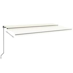 Berkfield Home Manual Retractable Awning with LED 600x350 cm Cream - thumbnail 3