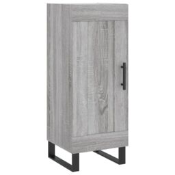 Berkfield Home Highboard Grey Sonoma 34.5x34x180 cm Engineered Wood - thumbnail 5
