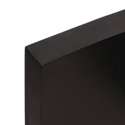 Berkfield Home Table Top Dark Grey 80x40x(2-6) cm Treated Solid Wood Live Edge in Dark Brown - thumbnail 8