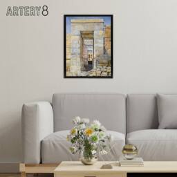 "Artery8 Newman East Entrance Isis Temple Framed Canvas Wall Art Print - Size: W12"" x H16""" - thumbnail 3