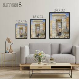 "Artery8 Newman East Entrance Isis Temple Framed Canvas Wall Art Print - Size: W12"" x H16""" - thumbnail 4