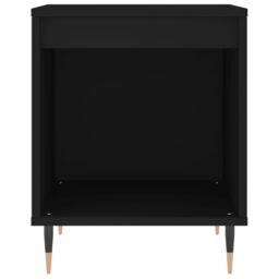 Berkfield Home Bedside Cabinet Black 40x35x50 cm Engineered Wood - Size: 40 x 35 x 50 cm - thumbnail 4