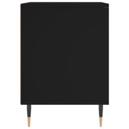 Berkfield Home Bedside Cabinet Black 40x35x50 cm Engineered Wood - Size: 40 x 35 x 50 cm - thumbnail 5