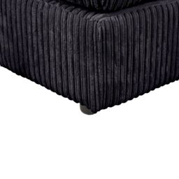 LUXURY LIFE Collingdale Jumbo Cord Fabric Footstool in Black - thumbnail 4