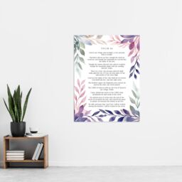 "Artery8 Wall Art Print Psalm 46 Our Refuge & Strength Old Testament Bible Quote Poster in Purple - Size: W24"" x H32""" - thumbnail 4