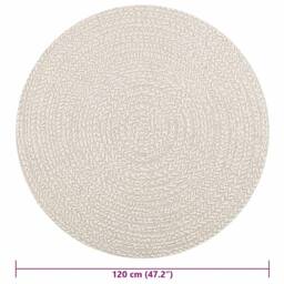 Berkfield Home Rug ZIZUR Cream √ò 120 cm Jute Look Indoor & Outdoor - Size: Medium - thumbnail 9