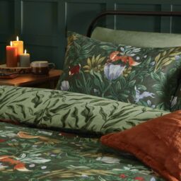 Furn Into The Woods Printed Reversible Duvet Cover Set in Blue - Size: King - thumbnail 3