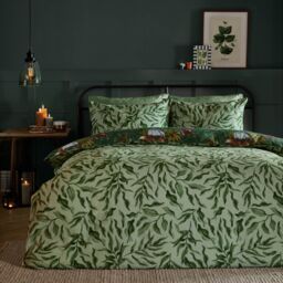 Furn Into The Woods Printed Reversible Duvet Cover Set in Blue - Size: King - thumbnail 2