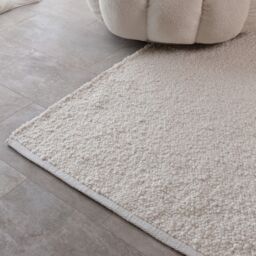 The Rug Shop UK Cream Handmade Modern Plain Polyester Easy to Clean Area Rug - Size: 160 cm x 230 cm - thumbnail 2