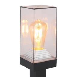 Netlighting Gabba Outdoor Bollard Aluminium DieCast IP44 1x E27 in Black - thumbnail 4