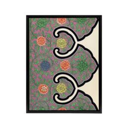 "Artery8 Owen Jones Ornamental Flower Motif Pattern Framed Canvas Art Print in Purple - Size: W12"" x H16""" - thumbnail 1