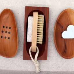 KDMD Classic Mahogany Soap Dish - Rectangle in Maroon - thumbnail 3