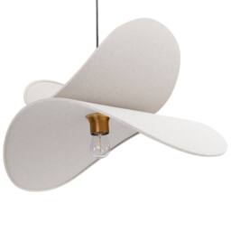 Wyld and Coco 105cm Open-Bulb Pendant Light - Light Grey Linen - thumbnail 2