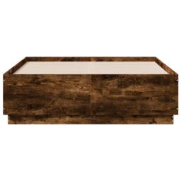 Berkfield Home Bed Frame without Mattress Smoked Oak 120x190 cm Small Double in Brown - thumbnail 4