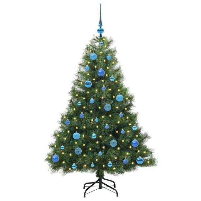 Berkfield Home Realistic Artificial Christmas Tree with 150 LEDs Green 150 cm PE - image 1