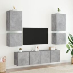 Berkfield Home TV Wall Cabinet Concrete Grey 40.5x30x40 cm Engineered Wood - thumbnail 4