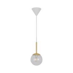 Nordlux Vintage Indoor Pendant Light Brass Metal E14 Swirl Glass - Mains Powered, IP20 in Gold - thumbnail 5