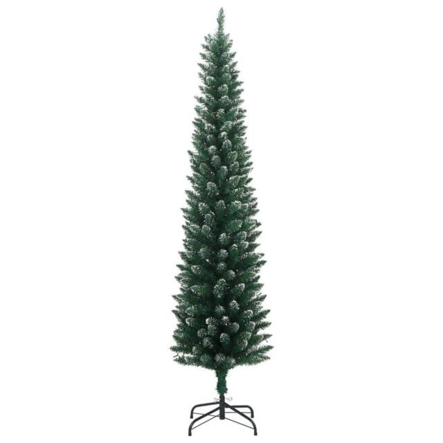 Berkfield Home Realistic Artificial Slim Christmas Tree 300 LEDs 180 cm in Green - image 1