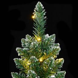 Berkfield Home Realistic Artificial Slim Christmas Tree 300 LEDs 180 cm in Green - thumbnail 7