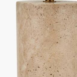 Ruma Limestone Cylinder Table Lamp with Hessian Shade in Natural - thumbnail 5