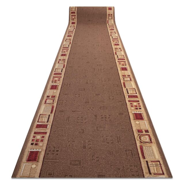 RugsX Anti-Slip Jena Runner in Brown - Size: 80 cm x 370 cm - image 1